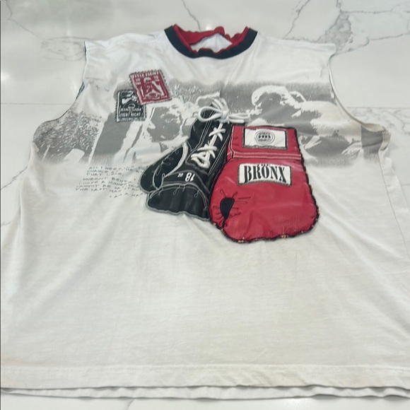 Raw Blue 3D Boxing Gloves Sleeveless Shirt. - Picture 5 of 11